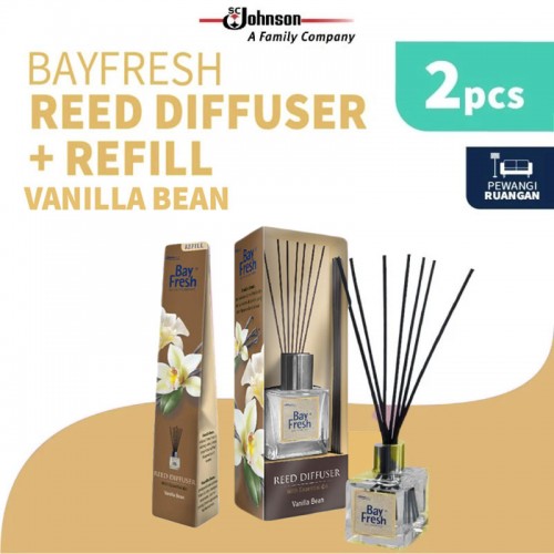 Bayfresh Reed Diffuser Pengharum Ruangan + Refill - Vanilla Bean